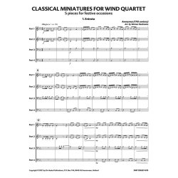 Classical Miniatures for Wind Quartet : 5 Pieces for Festive Occasions